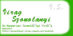 virag szomolanyi business card